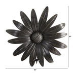 30” x 30” Brushed Metal Daisy Flower Sconce Candle Holder Wall Art Decor - Che Cose Belle