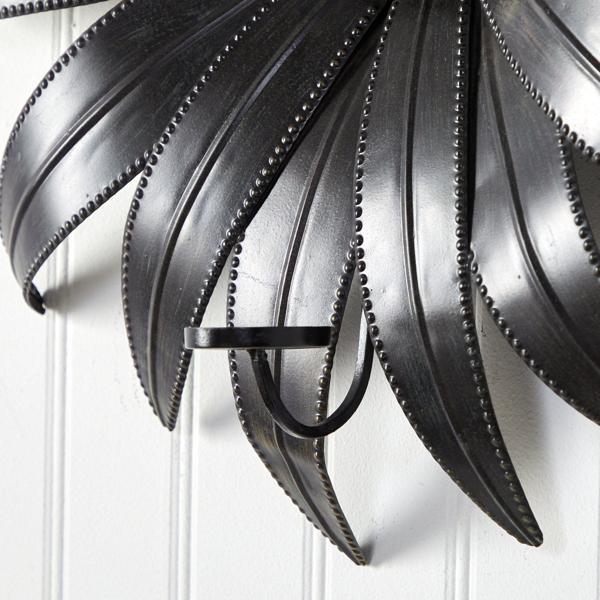 30” x 30” Brushed Metal Daisy Flower Sconce Candle Holder Wall Art Decor - Che Cose Belle
