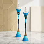 Luxury Cast Handmade Aluminum Candle Holders – Premium Curved Series
