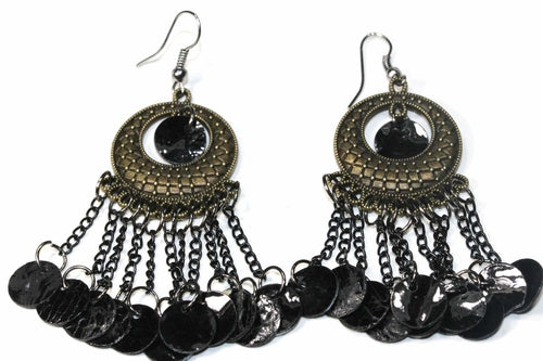 Boho Gypsy Mother Of Pearl Light Dangle Earrings 3 Inch