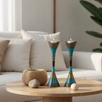 Luxury Cast Handmade Aluminum Candle Holders – Premium Curved Series