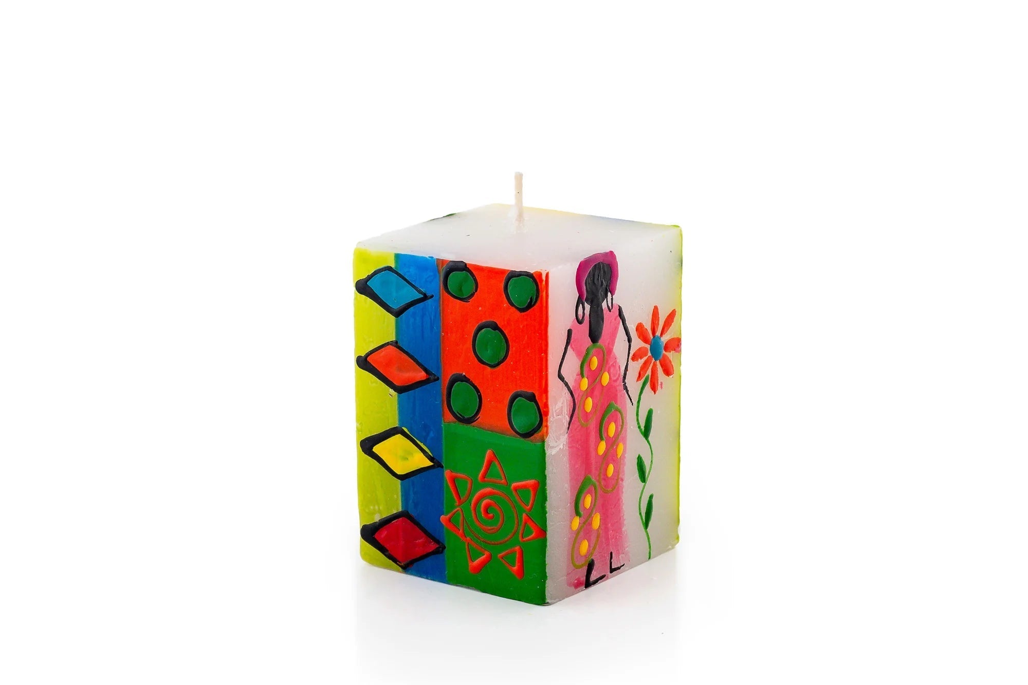 African Ladies Painted Candles