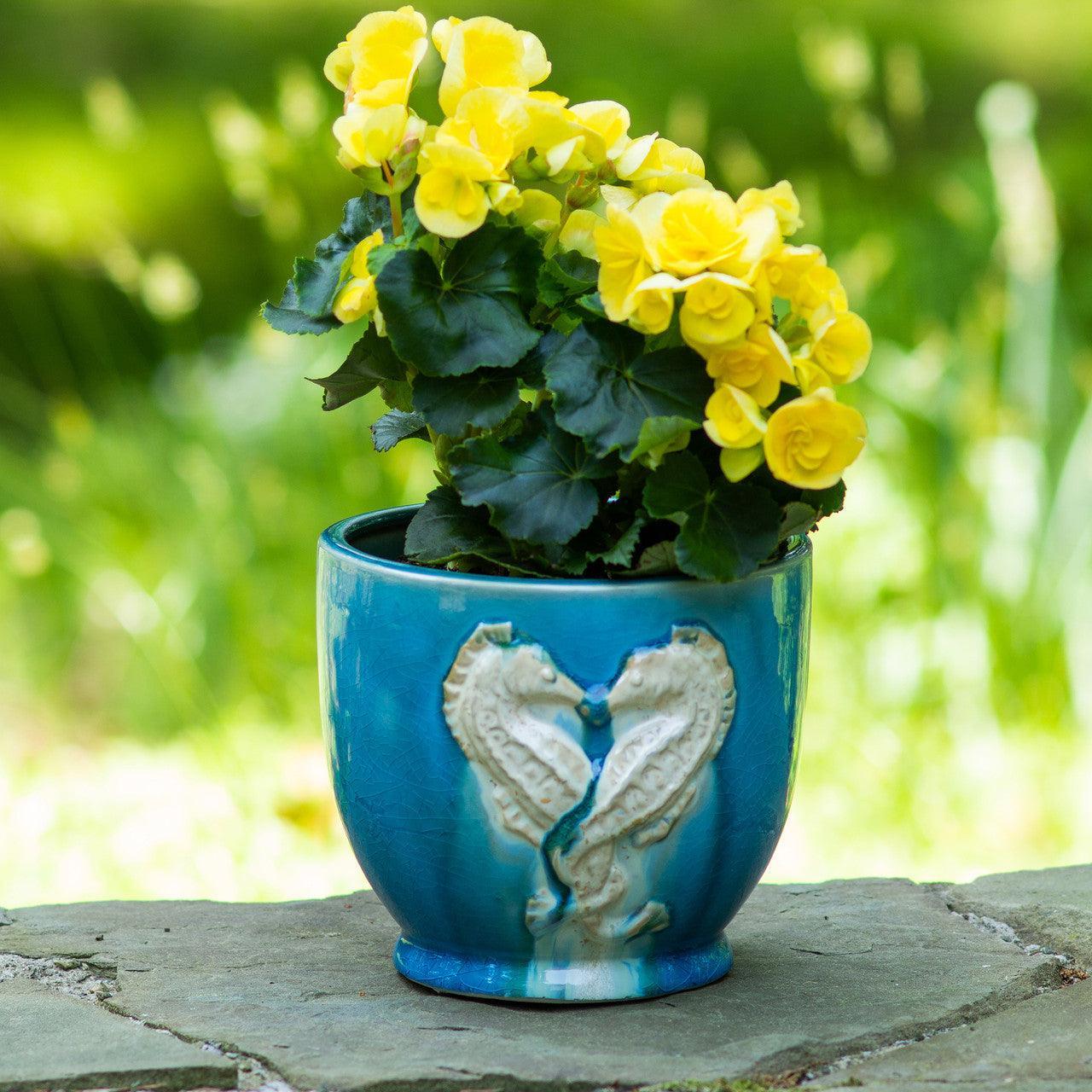 Ocean Grotto Seahorse Footed Planter - Che Cose Belle