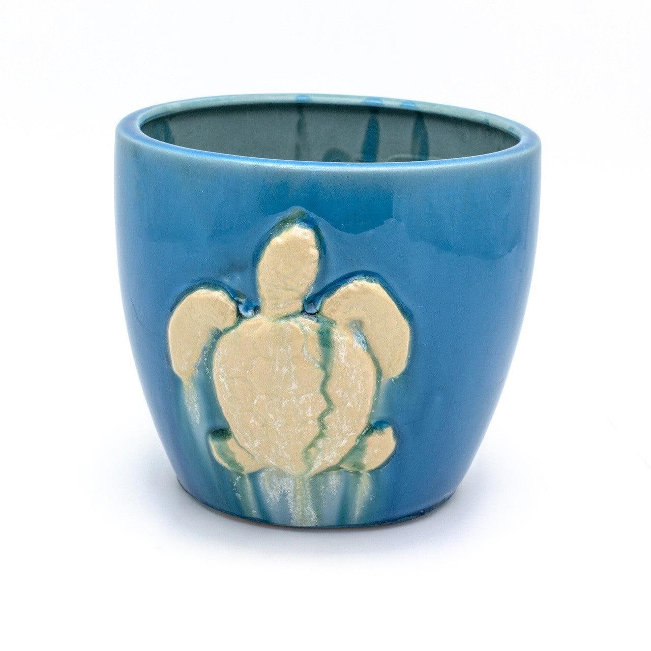 Ocean Grotto Sea turtle Round Planter - Che Cose Belle