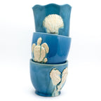 Ocean Grotto Seashell Scalloped Planter - Che Cose Belle