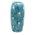 Grotto Aqua Rope Emboss Column Vase - Che Cose Belle
