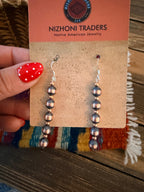 Handcrafted Copper Beaded Dangle Earrings