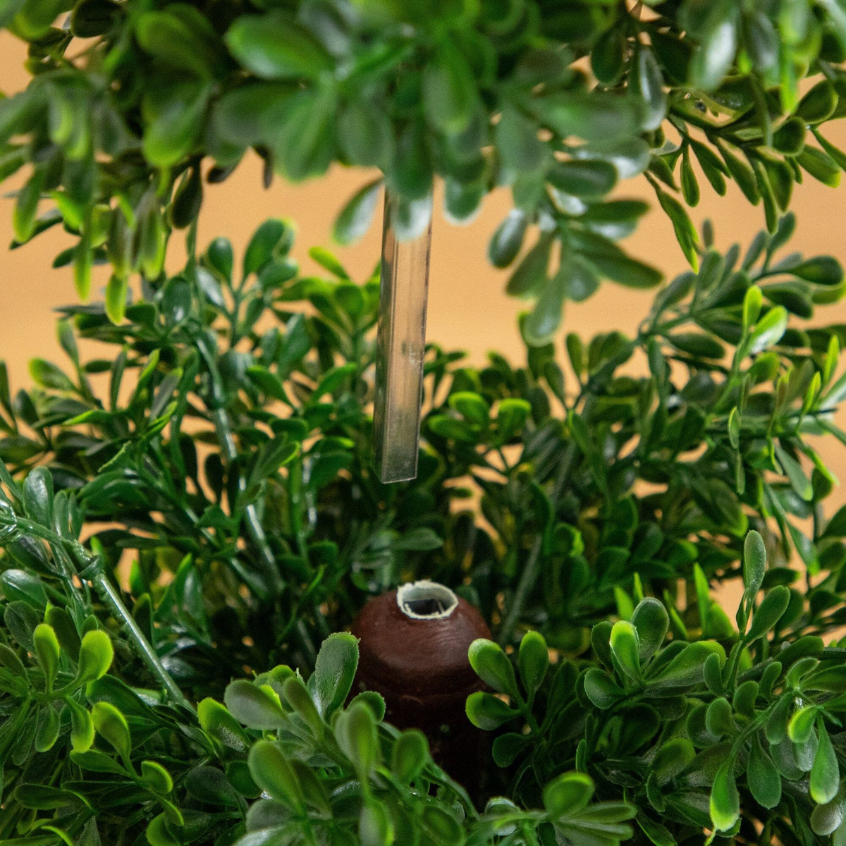 34” UV Resistant Artificial Boxwood Topiary Cone Tree in Decorative White Planter (Indoor/Outdoor) - Che Cose Belle