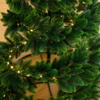 34" UV Resistant Pre-Lit Artificial Spiral Pop Up Christmas Tree with 45 LED Lights and Bow Topper (Indoor/Outdoor) - Che Cose Belle