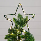 34" UV Resistant Pre-Lit Artificial Spiral Pop Up Christmas Tree with 45 LED Lights and Bow Topper (Indoor/Outdoor) - Che Cose Belle