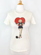 Prisoner of Love Fitted Tee in Ivory - X-LARGE