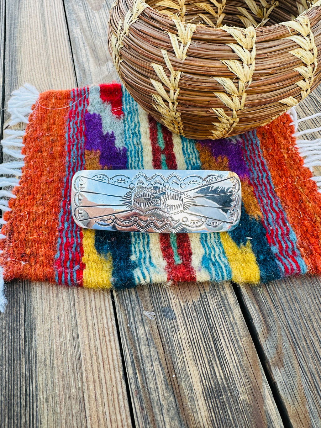 Handcrafted Sterling Silver Hair Barrette