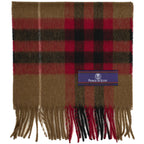 Prince of Scots Heritage Plaid Fringed Merino Wool Scarf (Cambridge Camel)