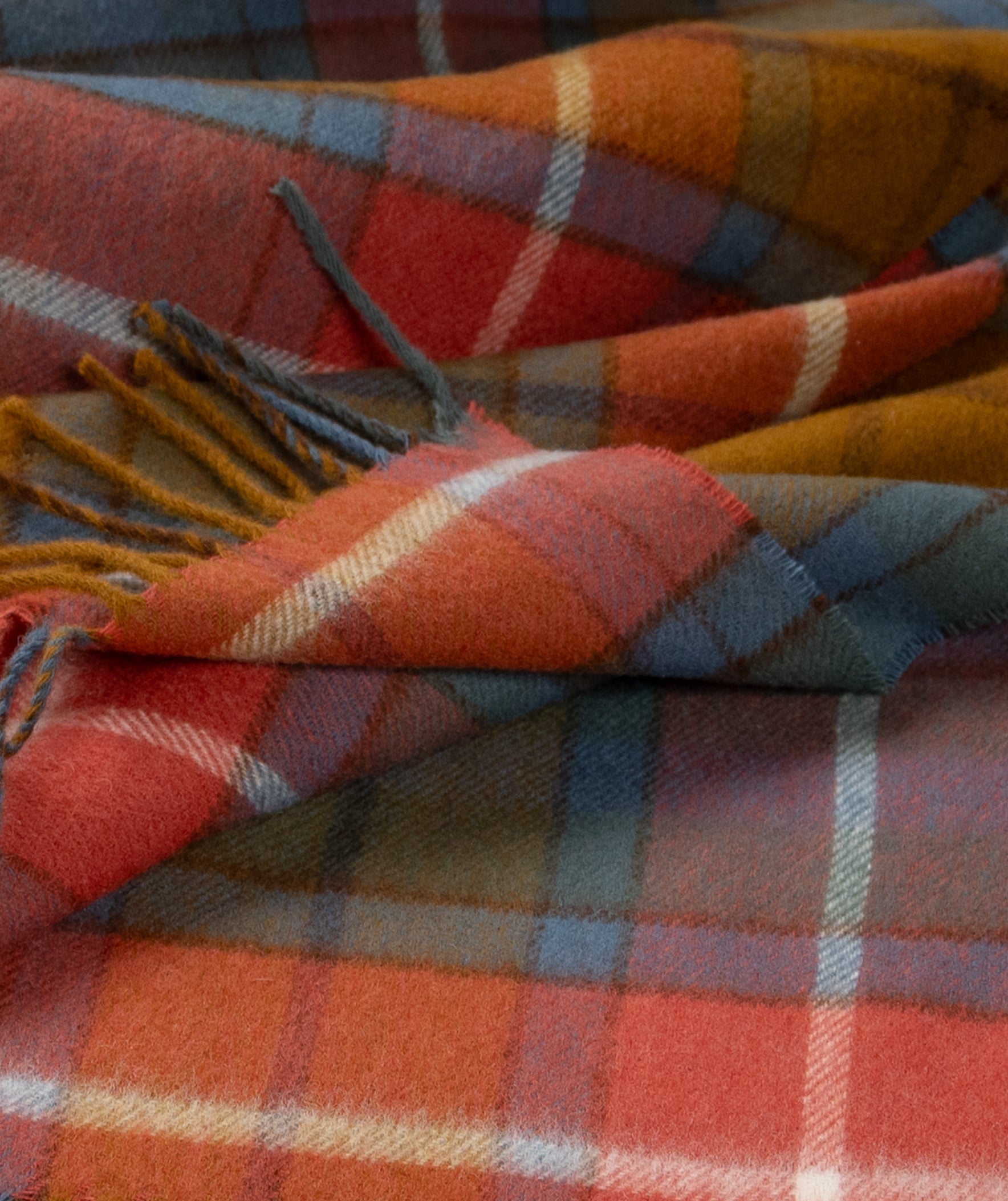 Highland Tartan Tweed Merino Wool Throw - Antique Buchanan