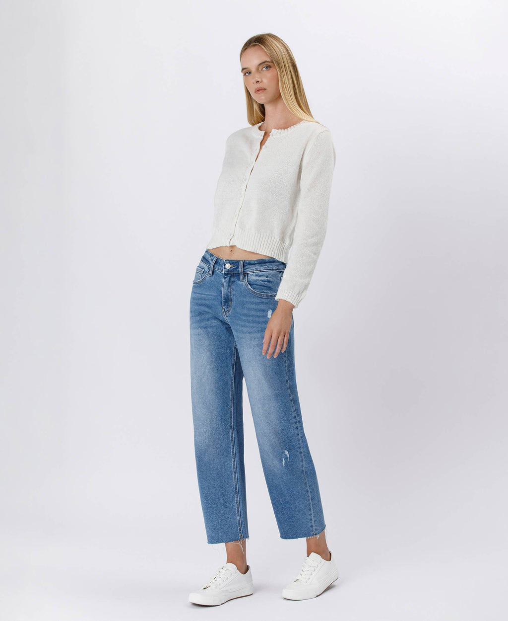 Lovervet by VERVET High Rise Mild Barrel Jeans: Her Possession
