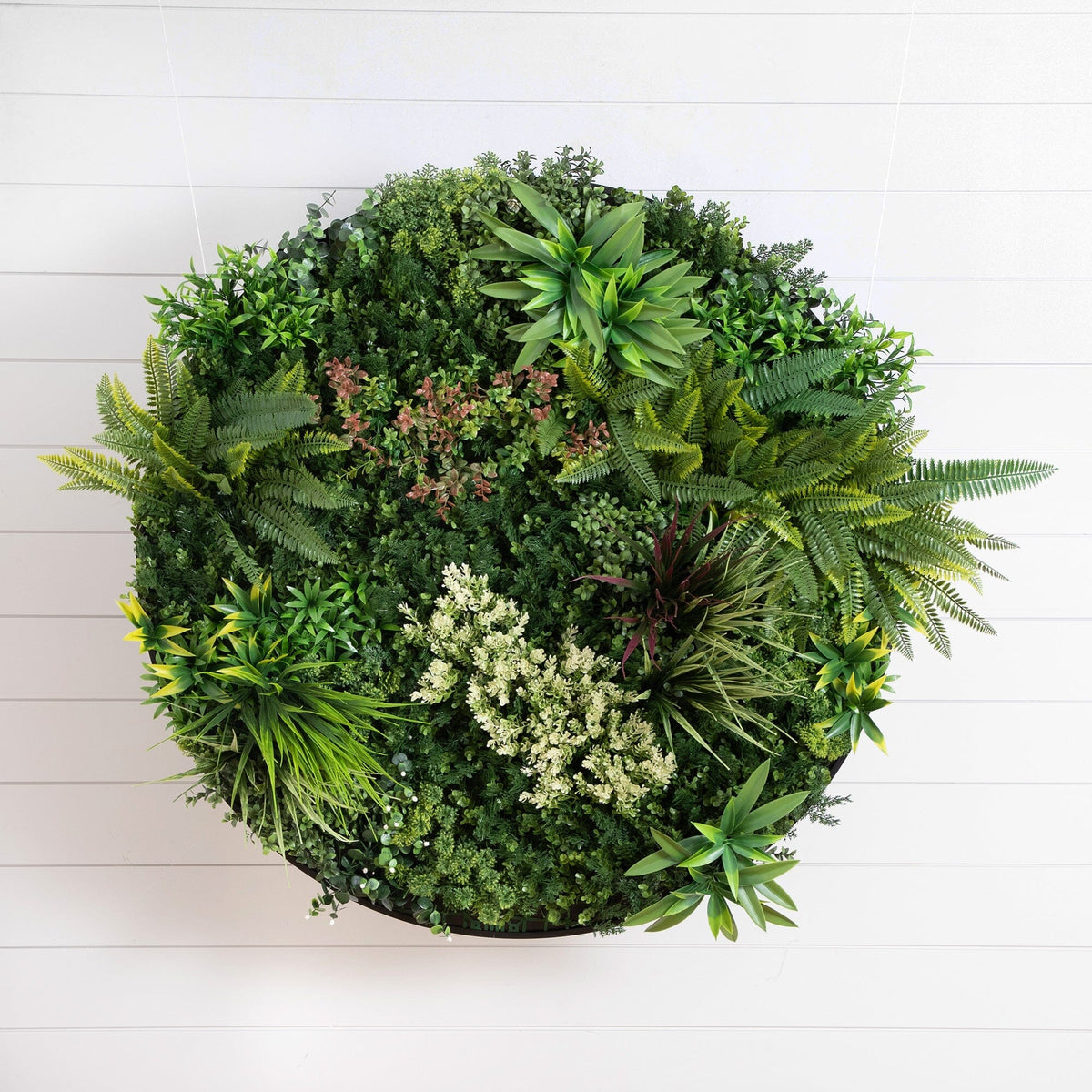 38” UV Resistant Amazon Rainforest Artificial Living Wall Art Panel in Black Aluminum Frame - Che Cose Belle