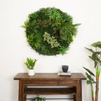 38” UV Resistant Amazon Rainforest Artificial Living Wall Art Panel in Black Aluminum Frame - Che Cose Belle