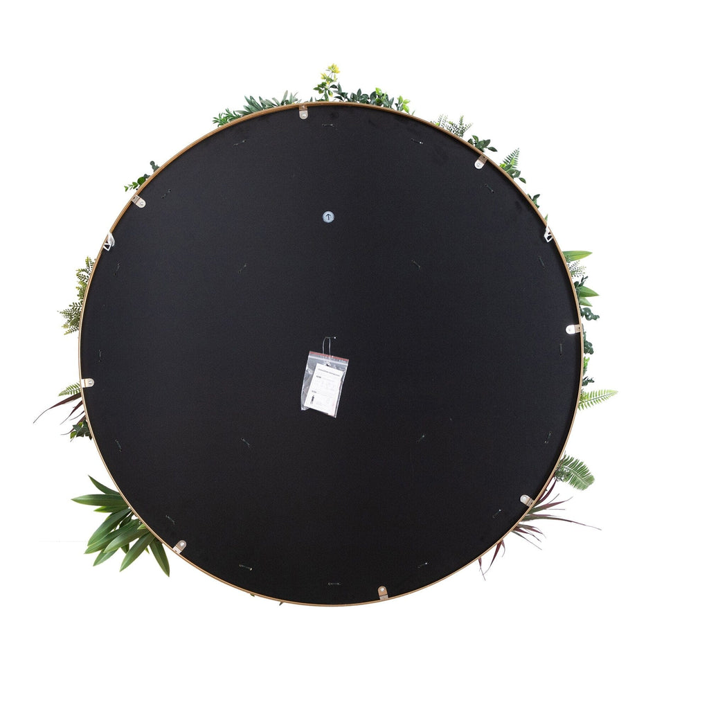 38” UV Resistant Virgin Islands Artificial Living Wall Art Panel in Gold Aluminum Frame - Che Cose Belle