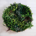 38” UV Resistant Virgin Islands Artificial Living Wall Art Panel in Gold Aluminum Frame - Che Cose Belle