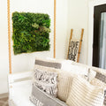 38” x 38” UV Resistant Madagascar Forest Artificial Living Wall Art Panel in Gold Aluminum - Che Cose Belle