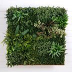 38” x 38” UV Resistant Madagascar Forest Artificial Living Wall Art Panel in Gold Aluminum - Che Cose Belle