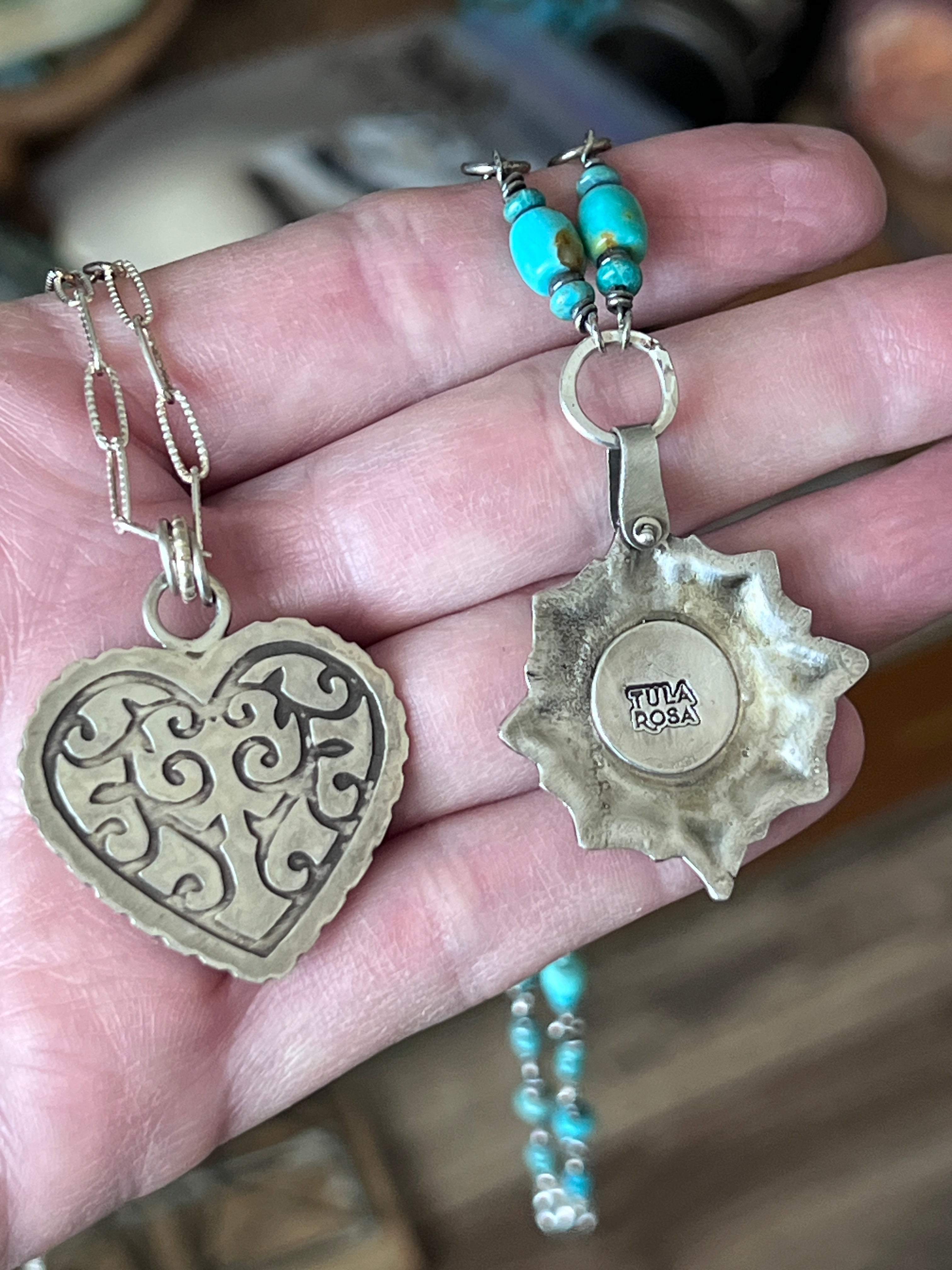 Tularosa Sterling Silver & Turquoise Heart Necklace