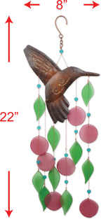 Hummingbird Sea glass Chime