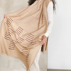 Maple Beige Handwoven Hand Embroidered Classic Scarf
