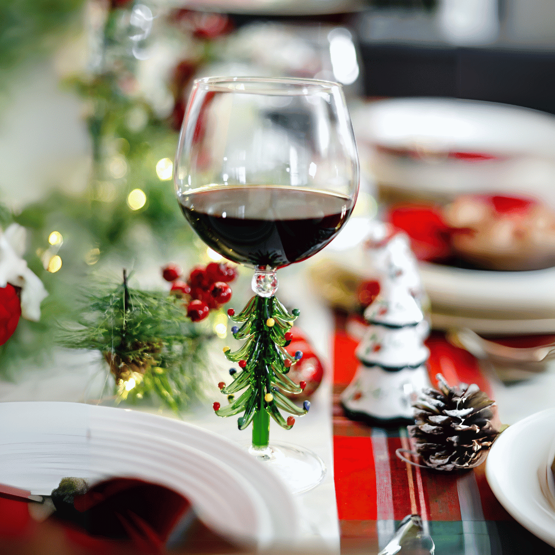 3D Christmas Tree Wine Glasses