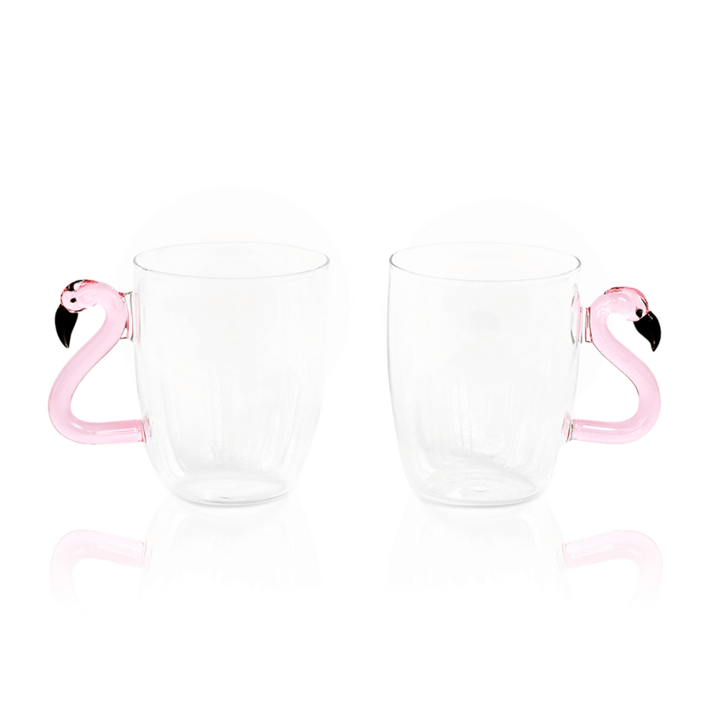 Flamingo Glass Mugs