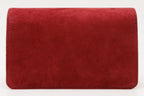The California Burgundy Suede Leather Handbag
