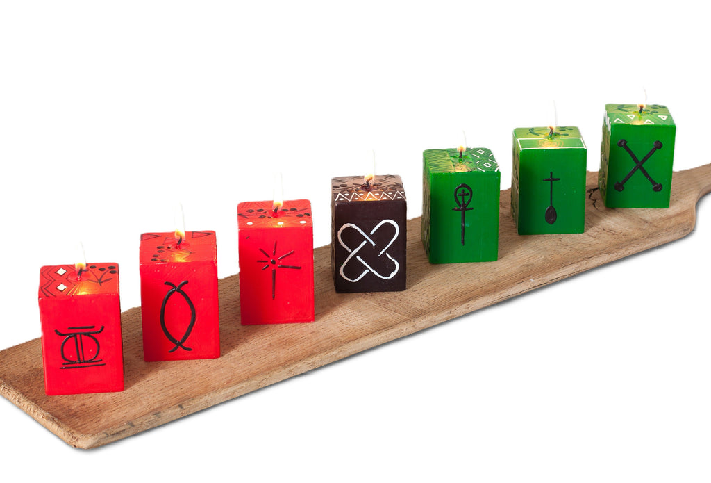 Kwanzaa Painted Candle Cube Collection