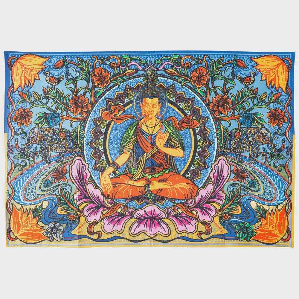 3D Buddha Lotus Tapestry - Che Cose Belle