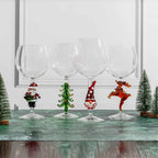 3D Christmas Tree Wine Glasses - Che Cose Belle