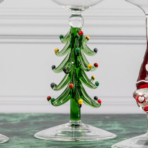 3D Christmas Tree Wine Glasses - Che Cose Belle