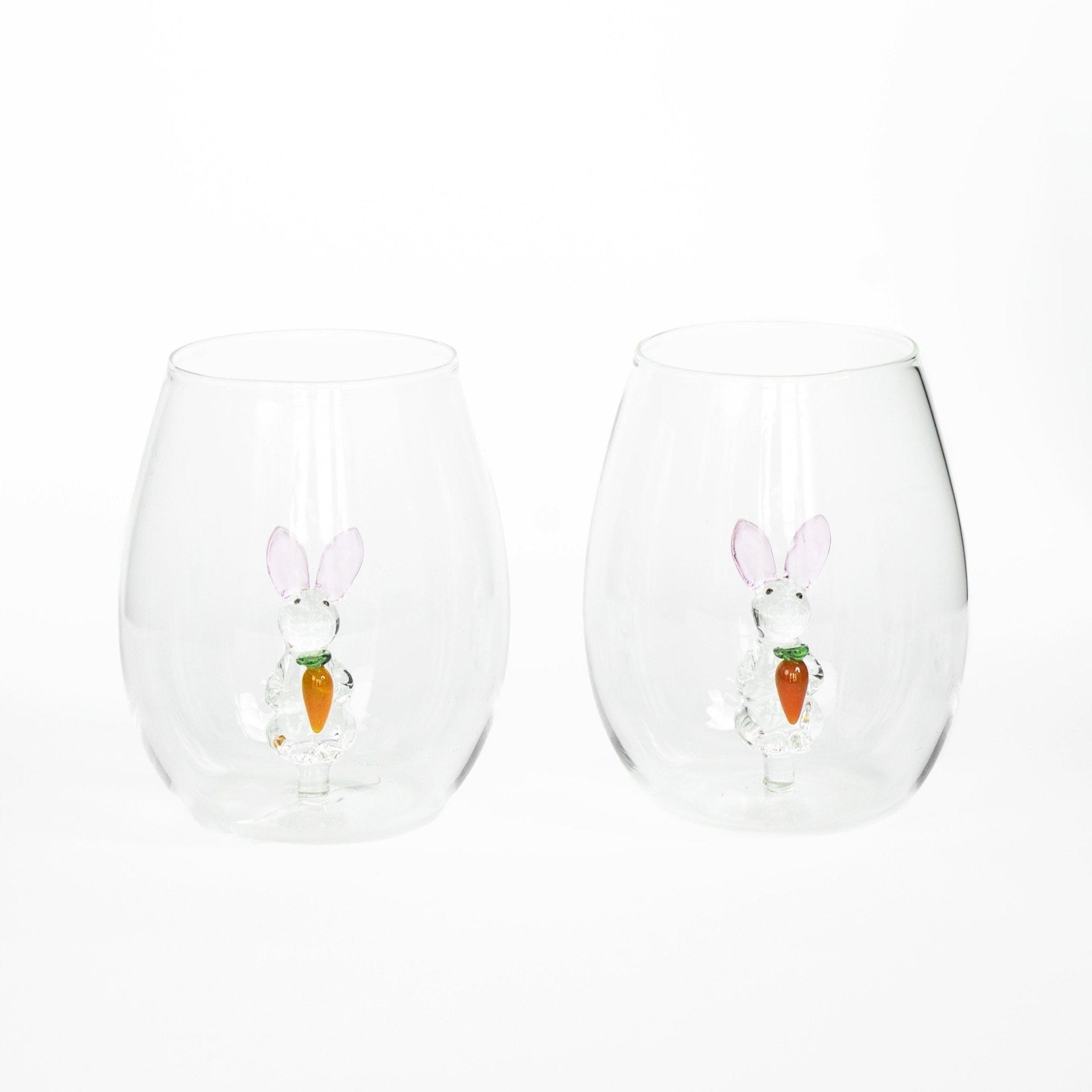 3D Easter Bunny Jar & Wine Glass Collection - Che Cose Belle