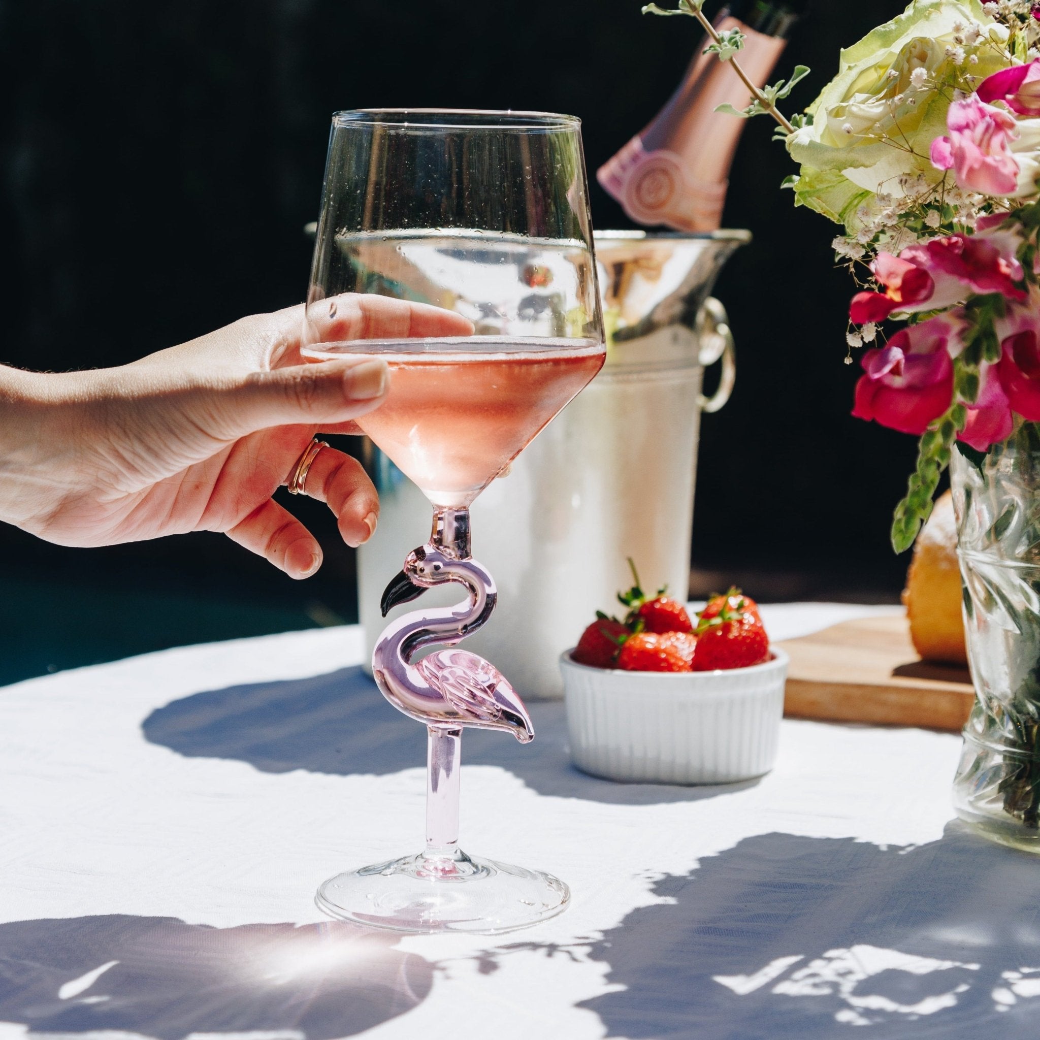 3D Flamingo All Purpose Wine Glass - Che Cose Belle