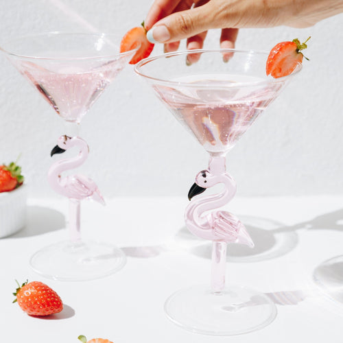 3D Flamingo Martini Glass - Che Cose Belle
