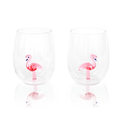 3D Flamingo Stemless Wine Glasses - Che Cose Belle