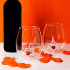 3D Gnome Heart Stemless Wine Glasses - Che Cose Belle