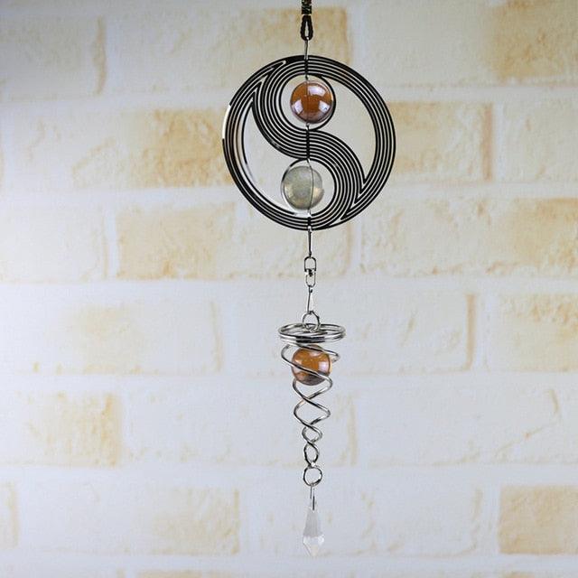 3D Wind Chimes Sun Wind Spinner Metal Hanging Wind Bells Stainless Steel Chimes Church Indoor Outdoor Garden Porch Balcony Home Decoration Ornament Room Decor - Che Cose Belle