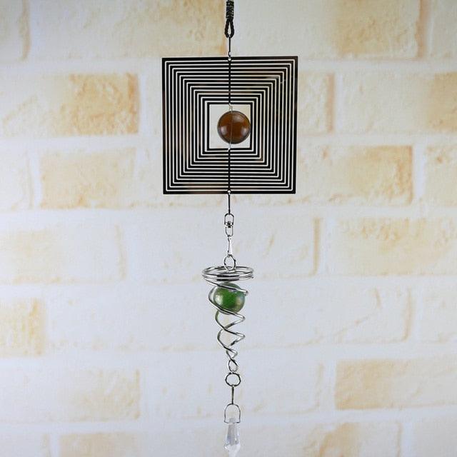 3D Wind Chimes Sun Wind Spinner Metal Hanging Wind Bells Stainless Steel Chimes Church Indoor Outdoor Garden Porch Balcony Home Decoration Ornament Room Decor - Che Cose Belle