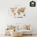 3D Wooden World Map Terra - Che Cose Belle