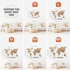 3D Wooden World Map Terra