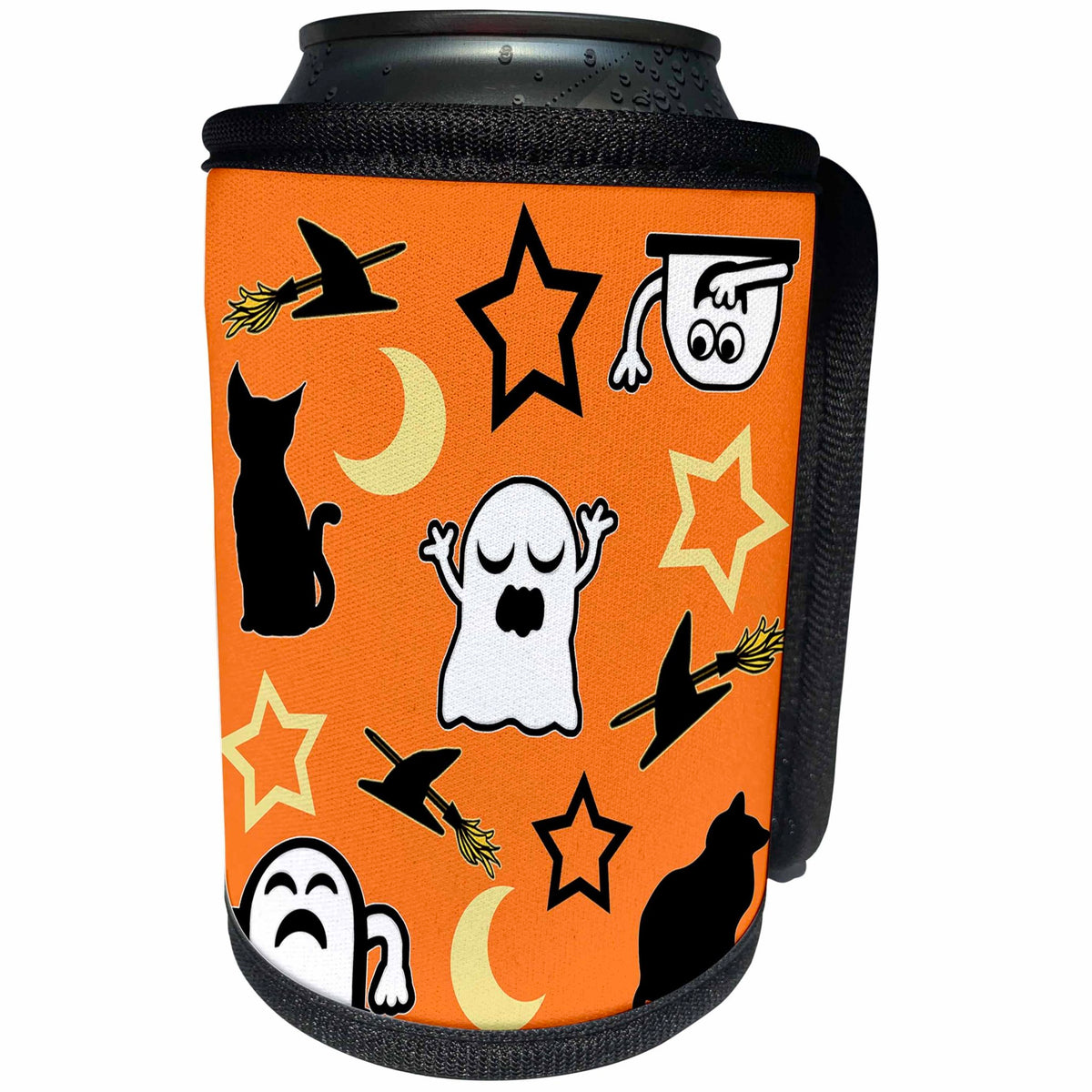 3dRose A magical design of ghosts cats whitch hats and more - Can Cooler Bottle Wrap (cc_353807) - Che Cose Belle
