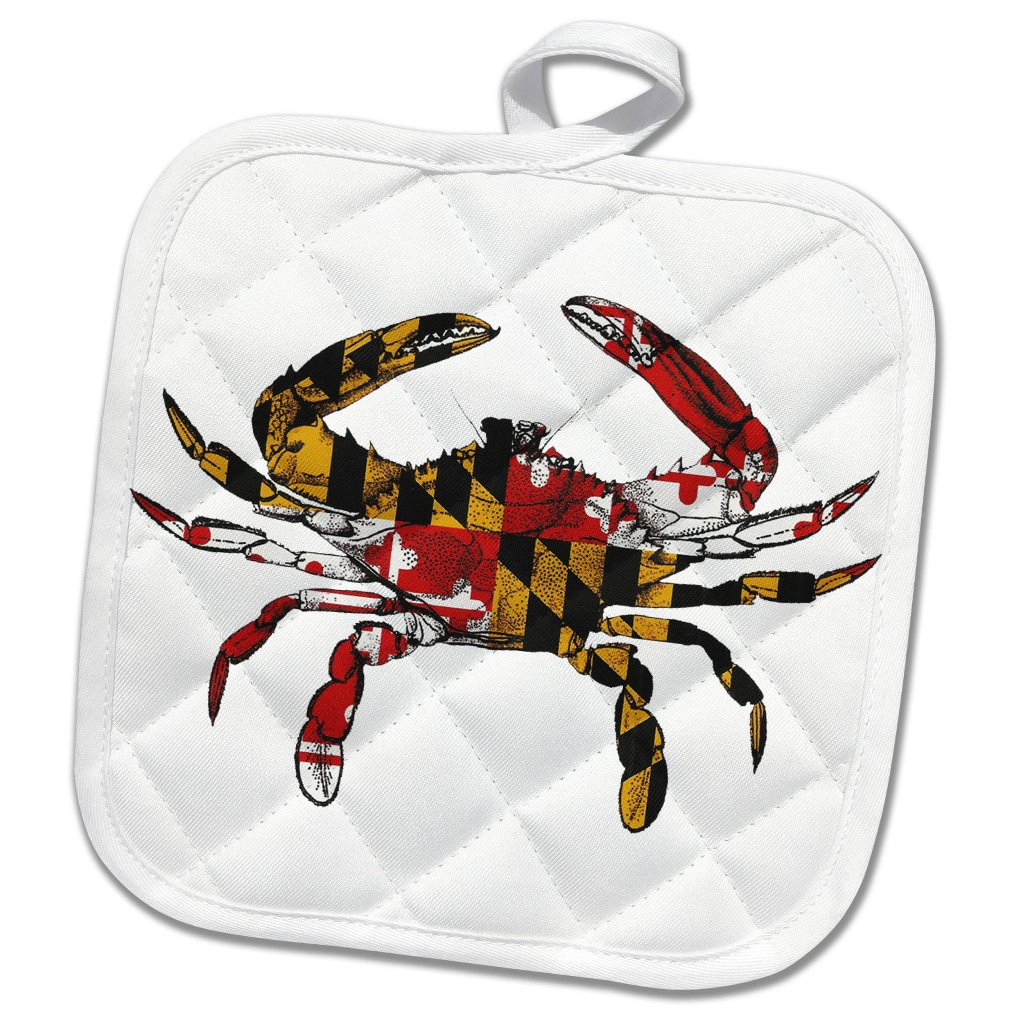 3dRose EvaDane - Signs - Maryland Crab Flag. - Potholders (phl_193242) - Che Cose Belle