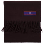 Prince of Scots Fringed Merino Wool Scarf - Merlot