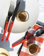 S/10 French Retro Flatware Set, Stainless Steel Rivet Cutlery Silverware