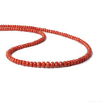 2 - 4mm Natural Red Italian Coral faceted rondelles 18 inch 170 pieces AA - Che Cose Belle