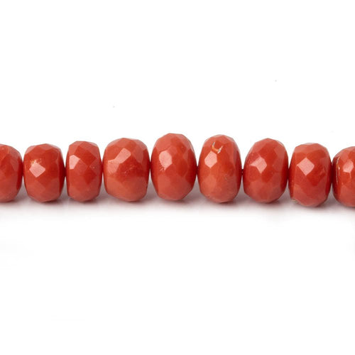 2 - 4mm Natural Red Italian Coral faceted rondelles 18 inch 170 pieces AA - Che Cose Belle